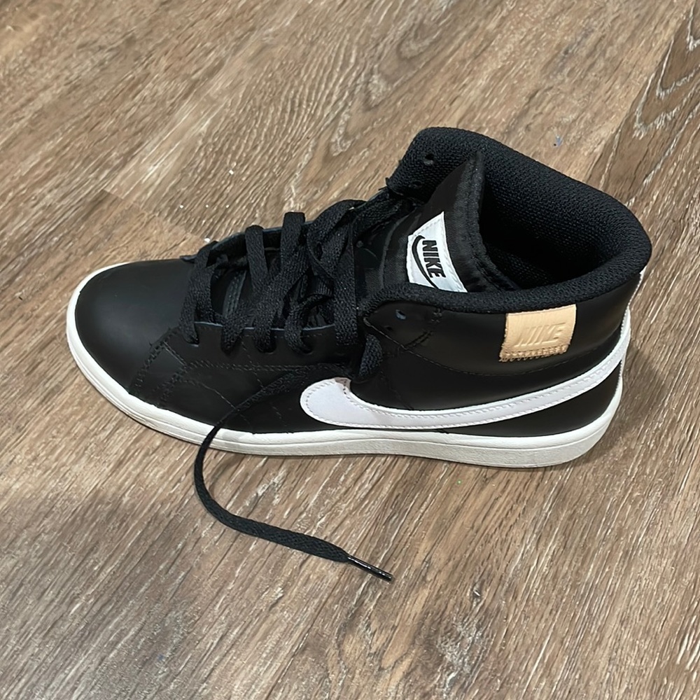 Black and white nike high top